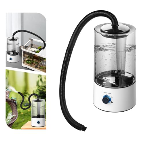 4L/1.06 Gallon Reptile Humidifier, Pet Fogger Mister Tank with 3 Mist Levels, High Efficiency Atomization with Anti-Dry Burn Protection, 36dB Low Noise, for Reptiles and Amphibians