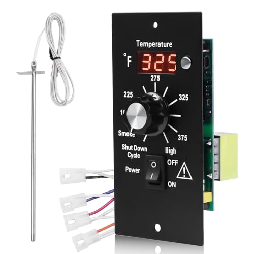 Digital Thermostat Control Panel Kit for Traeger Wood Pellet Grills, BAC236 Replacement Parts Digital Thermometer Pro Controller with 7" RTD Temperature Probe Sensor BAC194 Smoker Accessories - style: BAC236 Controller Kit