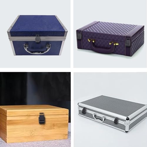 Stainless Steel Spring Loaded Black Draw Latches & Tension Latches Toggle Hasp Clamp Toggle Latch Clamp Mini Latch for LED Display Box Wooden Case Toolboxes Latch Lock with Screws 2 PCS - size: 2 Pack