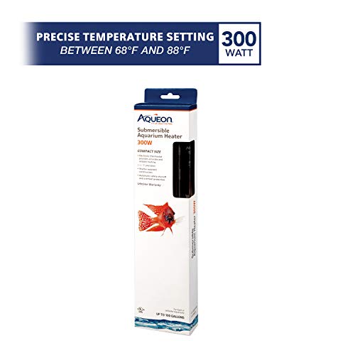 Aqueon Submersible Aquarium Heater, 300 Watts, Up to 100 Gallons - size: 300 Watts, Up to 100 Gallons
