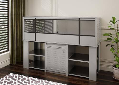 New Age Pet® ECOFLEX® 72" Jumbo Versa Stand, Standard Height Cabinet for Reptile & Small Animal Habitat, Lounge in Grey - color: Grey