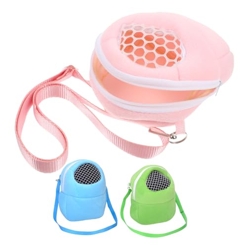 Toddmomy 3pcs Small Pet Carrier Backpack Set – Breathable Portable Hamster Travel Bag with Mesh Window – Lightweight Rabbit, Squirrel, Chinchilla Carrier for Outdoor Use