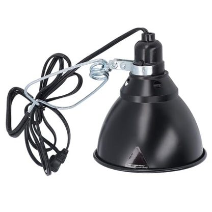 Reptile Heat Lamp, 250W Dimmable UVA Basking Light for Reptiles, Aluminum Reflector Deep Dome Light Fixture for Chicken Lizard (Bulb not Included)