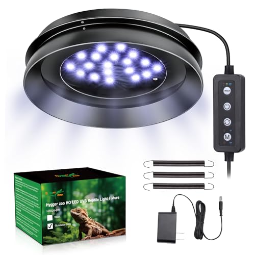 UVB Light for Reptiles with Dimming, LED UVB Light Bulb Fixture for Bearded Dragon Gecko Lizard Turtle Snake, Adjustable Brightness UVA UVB Lamp for Tropical & Desert Reptile Tank Accessories 6W Grey - size: 6W-Grey