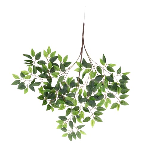 2pcs Reptile Simulation Plant Hanging Rattan Decor for Terrarium Habitat Lifelike Leaves for Lizards Snakes Crabs More Creates Natural Hiding Spots and Vibrant Environment