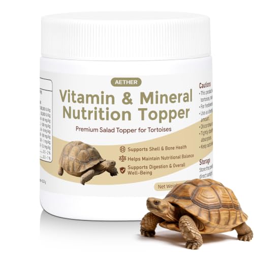 AETHER Tortoise Calcium Powder Mineral Supplement for Herbivorous Tortoises Shell & Bone Care Daily Feeding Additive for Grassland Species
