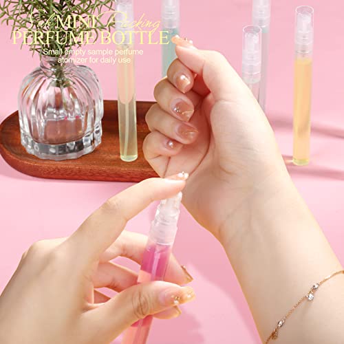 Fandamei Mini Spray Bottle, 10 Pack 10ml Plastic Spray Bottle, Fine Mist Refillable Perfume Bottle, Perfume Atomizer, Small Empty Sample Containers, Portable Travel Bottle - size: 10ml