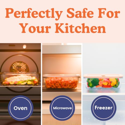 Non-Toxic Glass Food Containers with Lids, 4-Pack, 21 oz, Airtight, Gray | Plastic & BPA free. Glass body, glass lid & platinum silicone seal. Airtight & leakproof. Freezer & microwave safe. - color: Gray, size: 21 Oz
