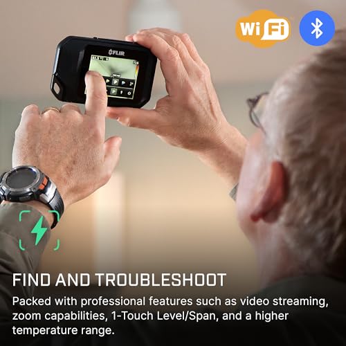 Flir C5 Compact Thermal Imaging Camera, WiFi, 160x120 MSX, Ignite | -20 to 400C, 5MP visual, LED flashlight, Ignite cloud, pocket, battery, charger, case