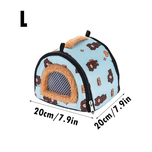 Pet Carrier Bag Cold-Weather Winter Pouch | Bunny Travel Carrier for Camping Moving Commuting Chinchilla Chameleon Reptile Lizards Leopard Gecko - color: Blue