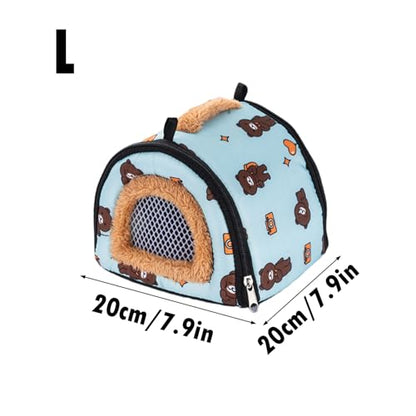 Pet Carrier Bag Cold-Weather Winter Pouch | Bunny Travel Carrier for Camping Moving Commuting Chinchilla Chameleon Reptile Lizards Leopard Gecko - color: Blue
