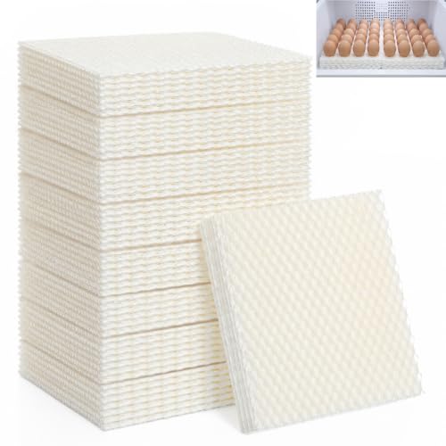 10 Pcs Incubator Humidity Pads -7.1" x 6.7" x 1.2" Incubator Parts Replacement Wick Pads for Cabinet Incubators, High Water Retention for Chicken, Duck, Quail & Reptile Eggs, White