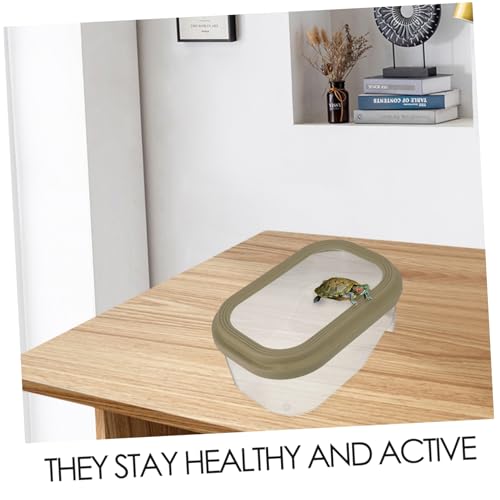 BESPORTBLE Luxury Turtle Tank Floating Dock Pet Reptile Habitat for Long-Term Use - color: Green