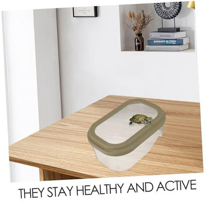 BESPORTBLE Luxury Turtle Tank Floating Dock Pet Reptile Habitat for Long-Term Use - color: Green