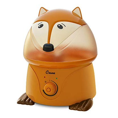Crane 1 Gallon Animal Cool Mist Ultrasonic Humidifier for Kids' Bedroom and Nursery, Automatic Shut off, Adjustable Output, Fox - color: Fox
