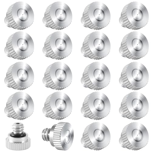 20 Pcs Misting Nozzles,0.012 Orifice (0.3 mm) Mister Nozzles | Brass,10/24 UNC Nozzles,for Outdoor Cooling System,Sprinklers for Greenhouse Patio Misting System - size: 20 Pcs Misting Nozzles