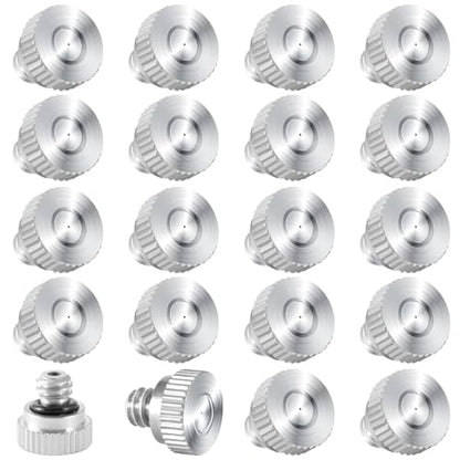 20 Pcs Misting Nozzles,0.012 Orifice (0.3 mm) Mister Nozzles | Brass,10/24 UNC Nozzles,for Outdoor Cooling System,Sprinklers for Greenhouse Patio Misting System - size: 20 Pcs Misting Nozzles