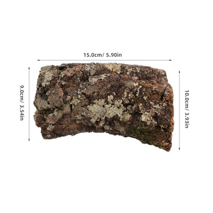 Veemoon Tree Trunk Reptile Hide Cave Hollow Log for Fish Tank Gecko Hide Climbing Platform Reptile Habitat Hideout Natural Terrarium Decor for Lizard Snake Amphibian 5.90 X 3.93 X 3.54 in