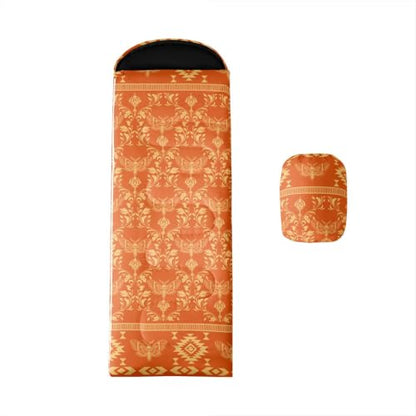 Erosebridal Hawk Moth Camping Sleeping Bags Teens Spooky Aztec Backpacking Camping Blanket Full Body Travel Wrap Sleep Bag - color: Orange Hawk Moth