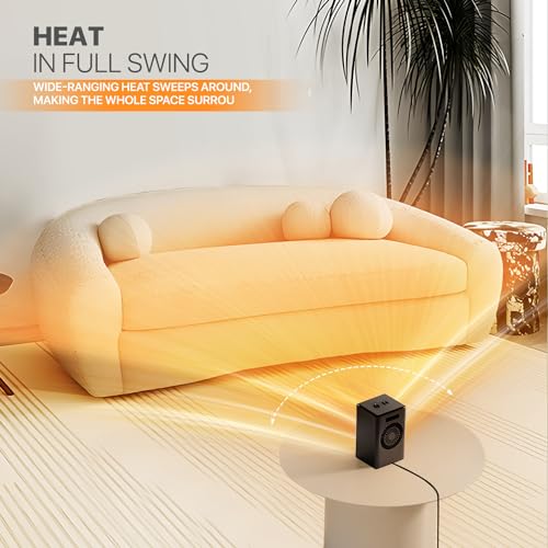 Magshion 1500W Portable Electric Small Space Heater for Office Indoor Use - size: Square - 1500W - Knob