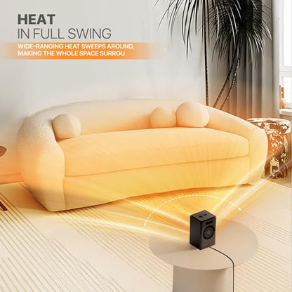 Magshion 1500W Portable Electric Small Space Heater for Office Indoor Use - size: Square - 1500W - Knob