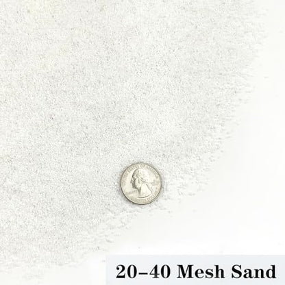 Aquarium Sand, 20lbs White Fish Tank Sand, Aquarium Gravel Substrate | for Aquascaping, Vivariums, Terrariums, Plants and Crafts - color: White, size: 20 lbs