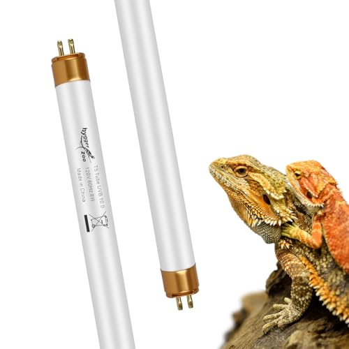 UVB Light for Reptiles Bearded Dragon, 2 Pack T5 UVB Reptile Light UVB Bulb 10.0 8W UVA UVB Reptile Light Bulb Terrarium Light Lamp Tube for Turtle Chameleon Leopard Gecko Snake Tank, 12 Inch - size: T5-12 Inch(2 Pack)