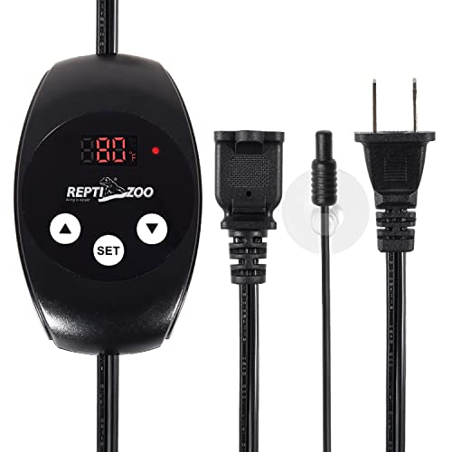REPTIZOO Dimming Thermostat, PID Temperature Controller with Memory Function, Reptile Thermostat for Reptile Heat lamp, Specifically Designed for Light Heat Bulbs & Heaters