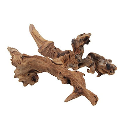 emours Aquarium Driftwood Fish Tank Decoration, Natural Wood, Large | 9-12 Inch Length - size: Large