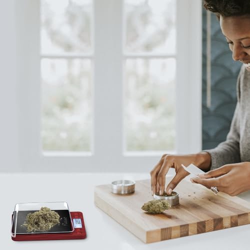Fuzion Digital Scale .01 Gram Accuracy, 500g Small Kitchen Food Scales | 2 Trays Included for Jewelry, Gold, Herb, Powder, Spice, Coffee, Coin - Weight Gram and Oz - color: Wood Grain