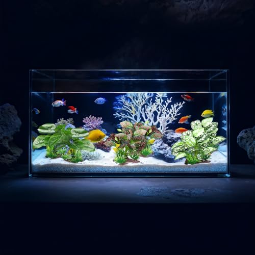 2Pcs Reptile Artificial Plants, Terrarium Plants Decorations, Aquarium Fish Tank Plant, Amphibian Habitat Hideout (Style-3) - color: Style-3