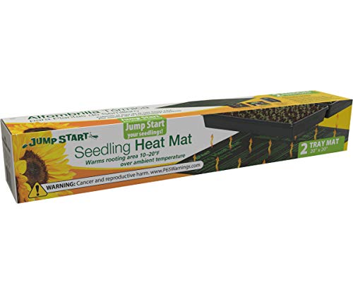 Hydrofarm Jump Start MT10008,45 Watt UL Certified Seedling Seedling & Germination Heat Mat, 20"x20", Black - size: 20 inches x 20 inches