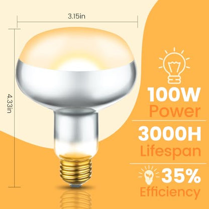 Dual Reptile Lamp Fixture with 100W Daytime Heat & 100W Nighttime Infrared Heat Bulbs, 2 Independent Switches, Reptile Heat Lamp Combo Pack - No UVB - size: ST2