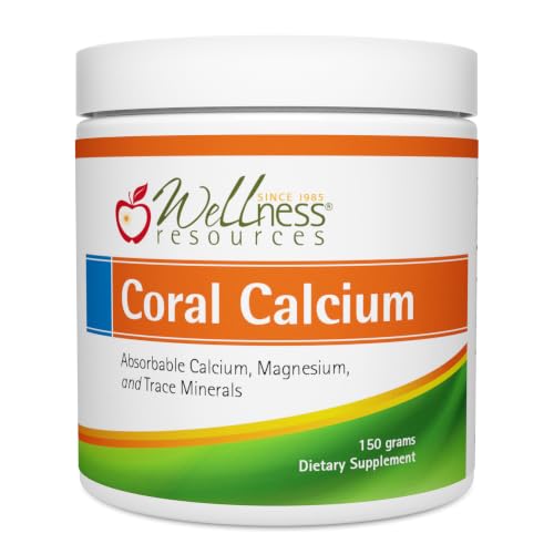 Coral Calcium Powder, Marine Grade, Natural 2:1 Calcium to Magnesium Ratio (500mg, 60 Servings)