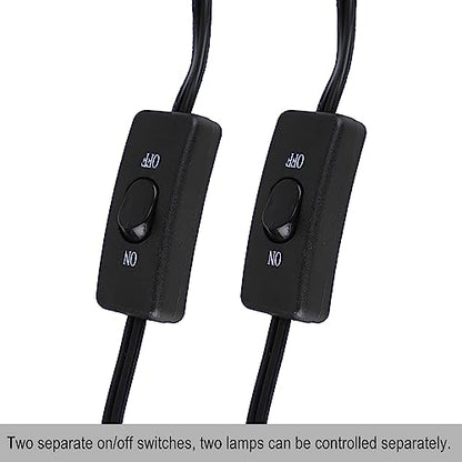 15inch Dual Reptile Light Fixture Dual Reptile Heat Lamp Fixture | Max 150W, 100W UVA UVB Sun Light & Ceramic Heat Emitter, Double Dome Lamp, For Terrarium and Tortoise Habitat - size: 15inch with UVA UVB sun lamp and CHE bulb