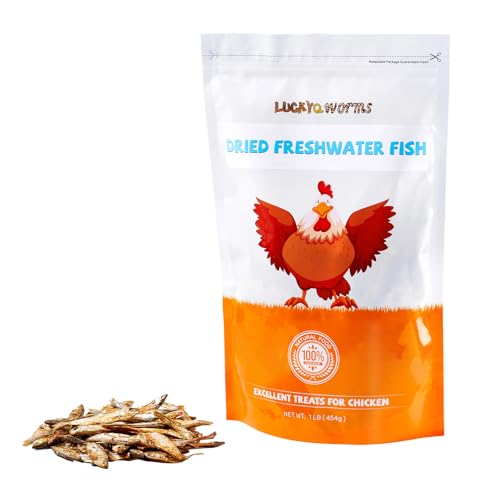 Dried Freshwater Fish, 1 Lbs Resealable Bag - Natural High-Protein Food for Turtles, Reptiles, Large Tropical Fish, Cats, Small Pets and Chicken - Crude Protein 30% Min