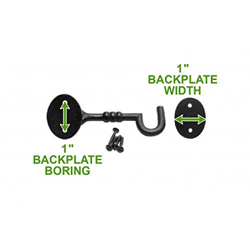 Renovators Supply Manufacturing Door Latch Lock 5 in. Wrought Iron Hook and Eye Latch for Door with Mounting Hardware - size: 5 Inch