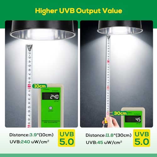 UVB Bulb for Reptiles, 5.0 26W UVB Light for Reptiles, Hygger zoo UVA UVB Reptile Light Bulb Reptile UVB Bulb UVB Light for Hermit Crab Snake Chameleon Reptile Lamp Terrarium Lamp for Tropical Reptile - size: 5.0-6.1 Inch