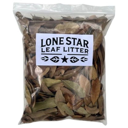 Texas Live Oak Leaves in Resealable Bag (1 Gallon) - Bioactive Substrate for Reptiles, Isopods, Terrariums & Vivariums - size: 1 gallon - resealable