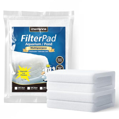 Aquarium Filter Floss Fish Tank Filter Media Aquarium Filter Pad for Fish Tank, Ponds,Garden, Saltwater,Fershwater,Plant, Trutle(39.37x3.94in White)