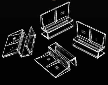 4pcs Clear Color Acrylic Aquarium Fish Tank Glass Cover Clip Support Holder (8mm) - size: 8mm