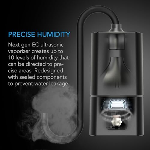 AC Infinity CLOUDFORGE T7, Plant Humidifier 15L with VPD Humidity Controls | 10-Level Precision Vaporizer, Extendable Hose, Targeting Pipe, and No-Leak Seal for Grow Tents - size: 15L Plant Humidifier