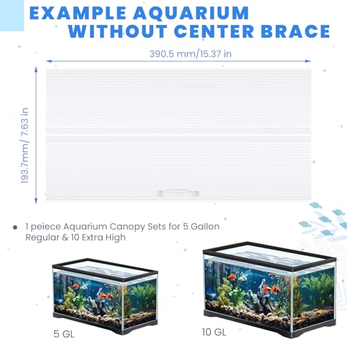 Sieral Aquarium Canopy Set Polycarbonate,16 x 8 Inch,Clear,1 Pcs - color: Clear, size: 16 x 8 Inch