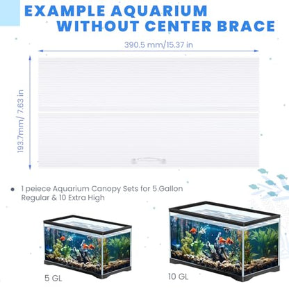 Sieral Aquarium Canopy Set Polycarbonate,16 x 8 Inch,Clear,1 Pcs - color: Clear, size: 16 x 8 Inch