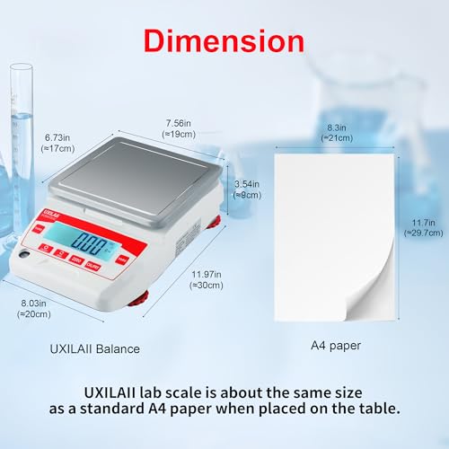 Lab Scale 2200g x 0.01g High Precision Electronic Analytical Balance 0.01g Accuracy Laboratory Balance Digtal Scale Gram Scale Jewelry Scale with 500g Calibration Weight - size: 2200g0.01g