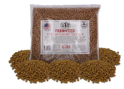 | Premium Floating Fish Food | Pond and Lake | Pellets | 2 Pounds