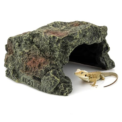 Resin Turtle Tank Accessories – Create an Ideal Hideout and Habitat for Reptiles - size: Medium