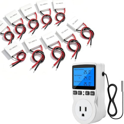Diymore Digital Thermostat Controller - Plug-in Temperature Controller for RVs, Reptile Terrariums, and Greenhouses (1800W, -40°F to 248°F)