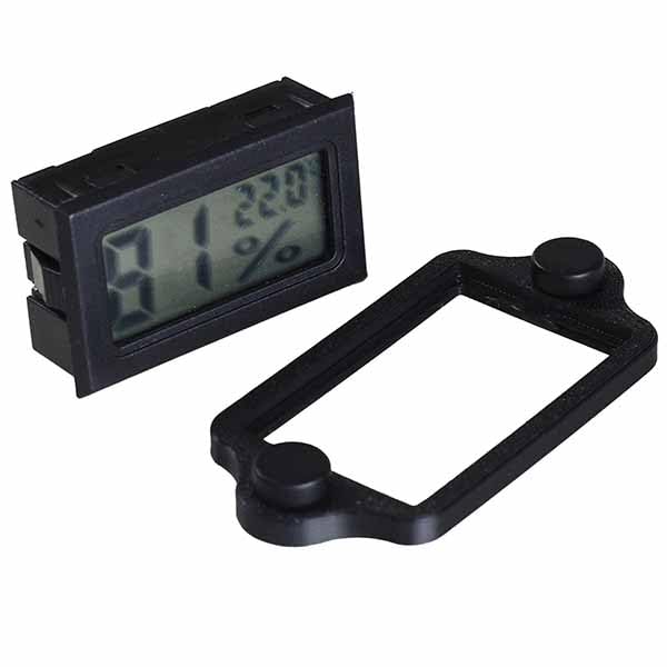 2PCS Magnetic Temperature and Humidity Monitor Jumping Spider Enclosure Accessories Digital Thermometer Hygrometer Gauge for Reptile Terrarium Tanks, Gecko Bearded Dragon (Rectangle) - color: Rectangle