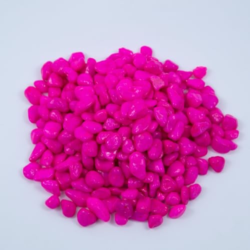 Colored Aquarium Gravel,Colorful Pea Gravel,Garden Rocks,Decorative Stones Rocks for Fish Tank,Aquarium,Fairy Garden Decor,Planters,Vase Fillers,Landscaping,1 Pound (Peach Red, 6-9mm) - color: Peach Red, size: 6-9mm